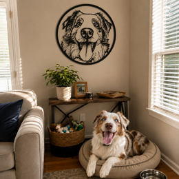 Custom Metal Pet Portrait | Personalized Steel Wall Art