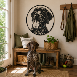 Custom Metal Pet Portrait | Personalized Steel Wall Art