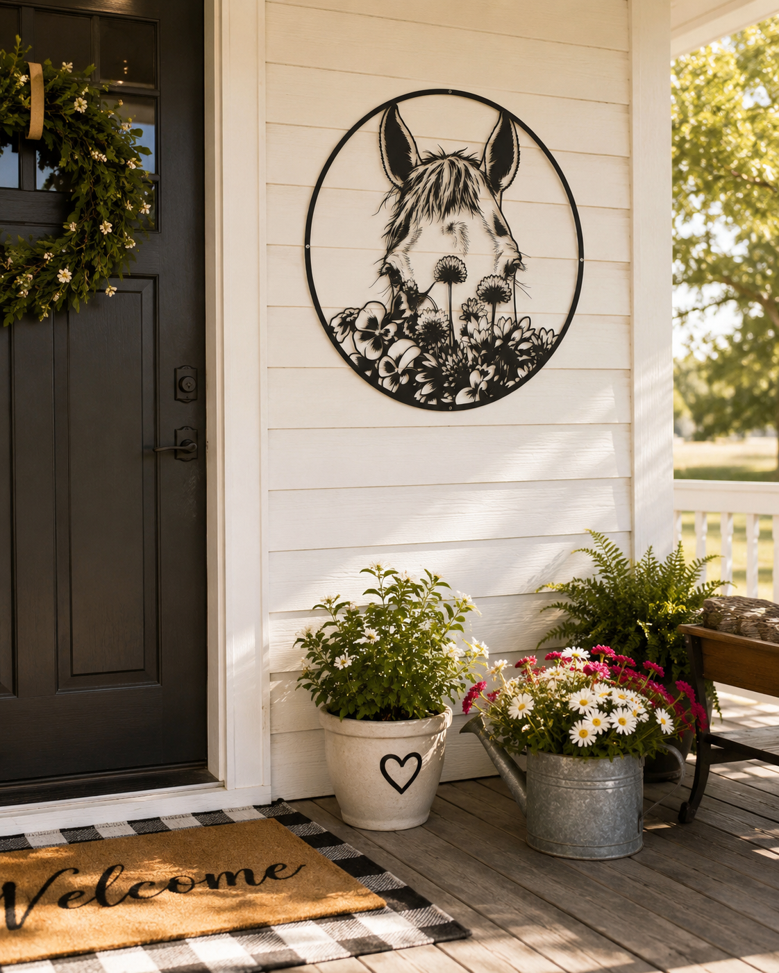 MetalPetCo custom pet portrait displayed in a customer home