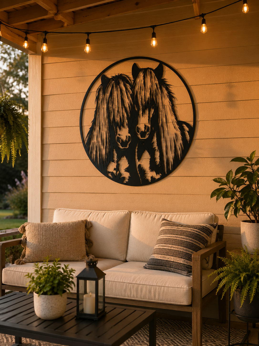 MetalPetCo custom pet portrait displayed in a customer home