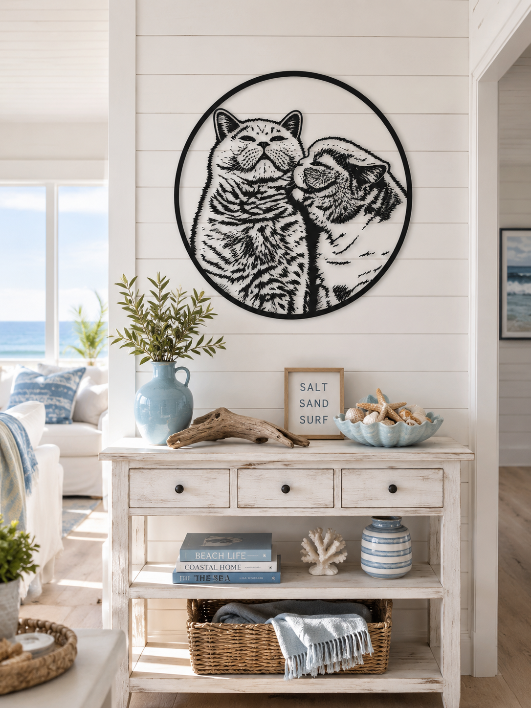 MetalPetCo custom pet portrait displayed in a customer home